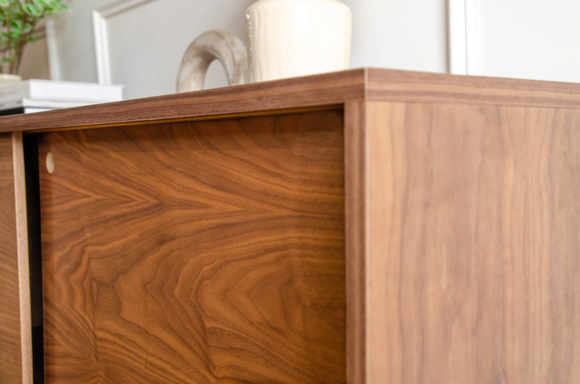 Mid Century Modern Walnut Record Player Stand
