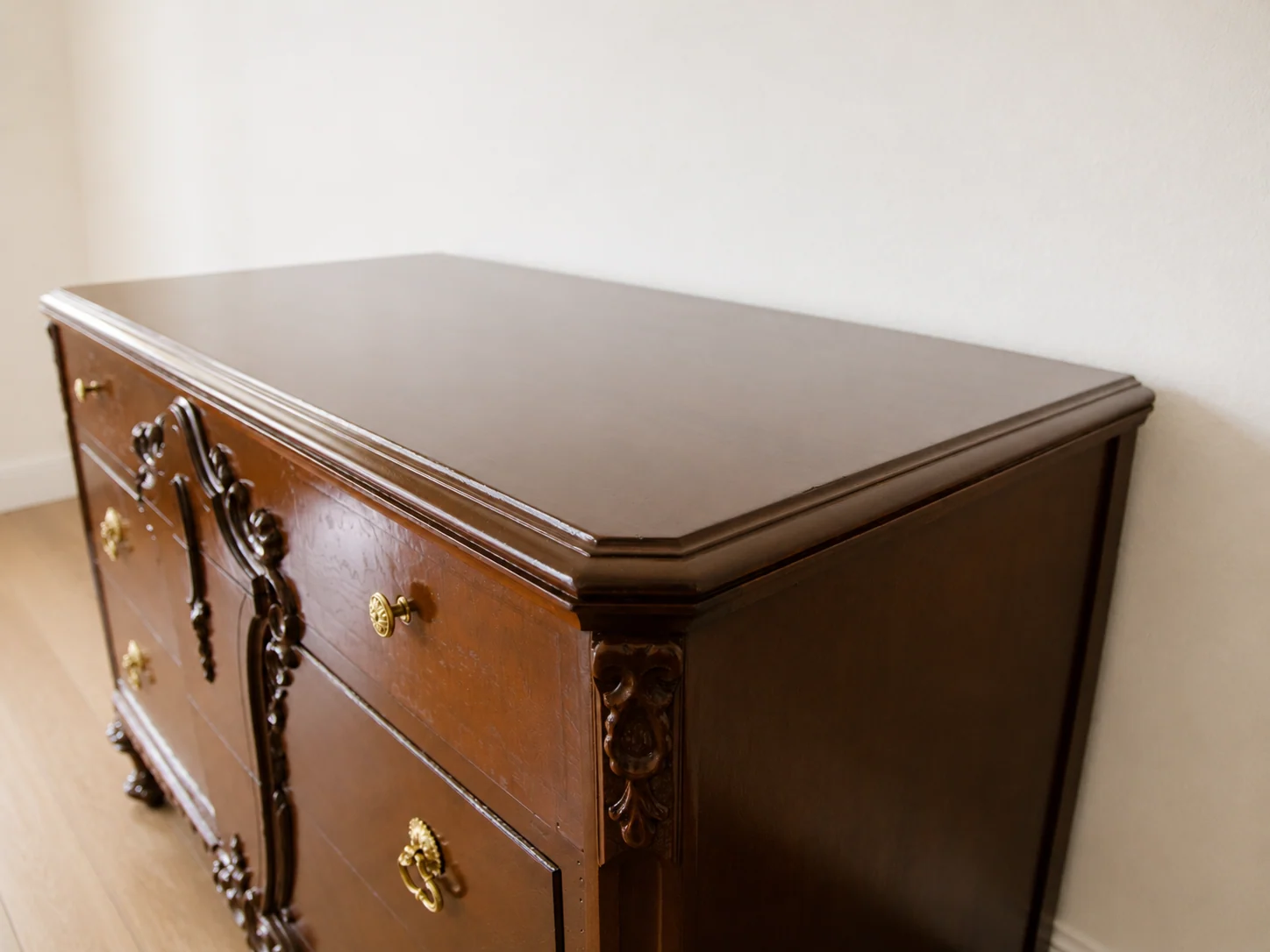 1800’s Restored Vintage Walnut 3 Drawer Dresser by Williamson Furniture Co.