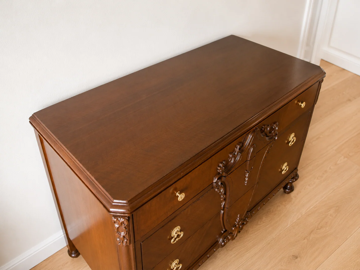 1800’s Restored Vintage Walnut 3 Drawer Dresser by Williamson Furniture Co.
